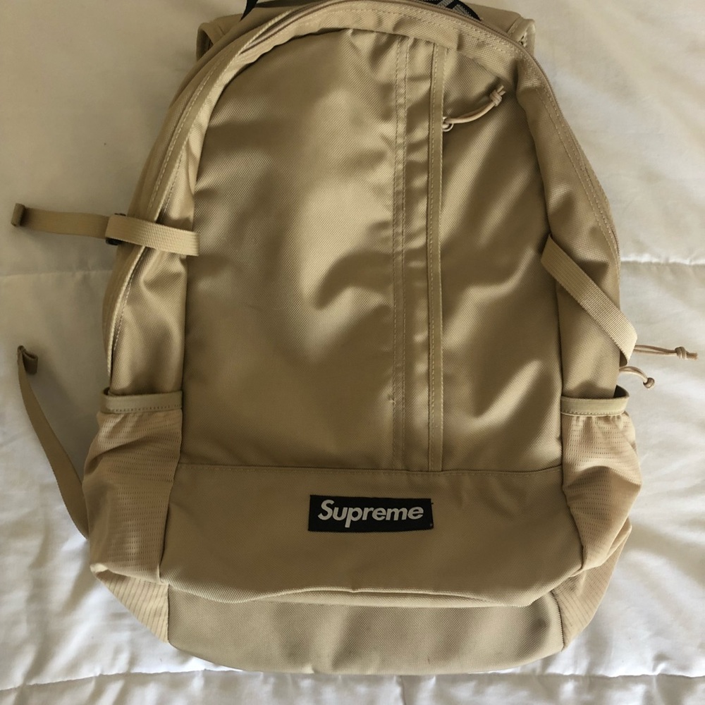 Supreme Backpack Beige 9/10 Condition